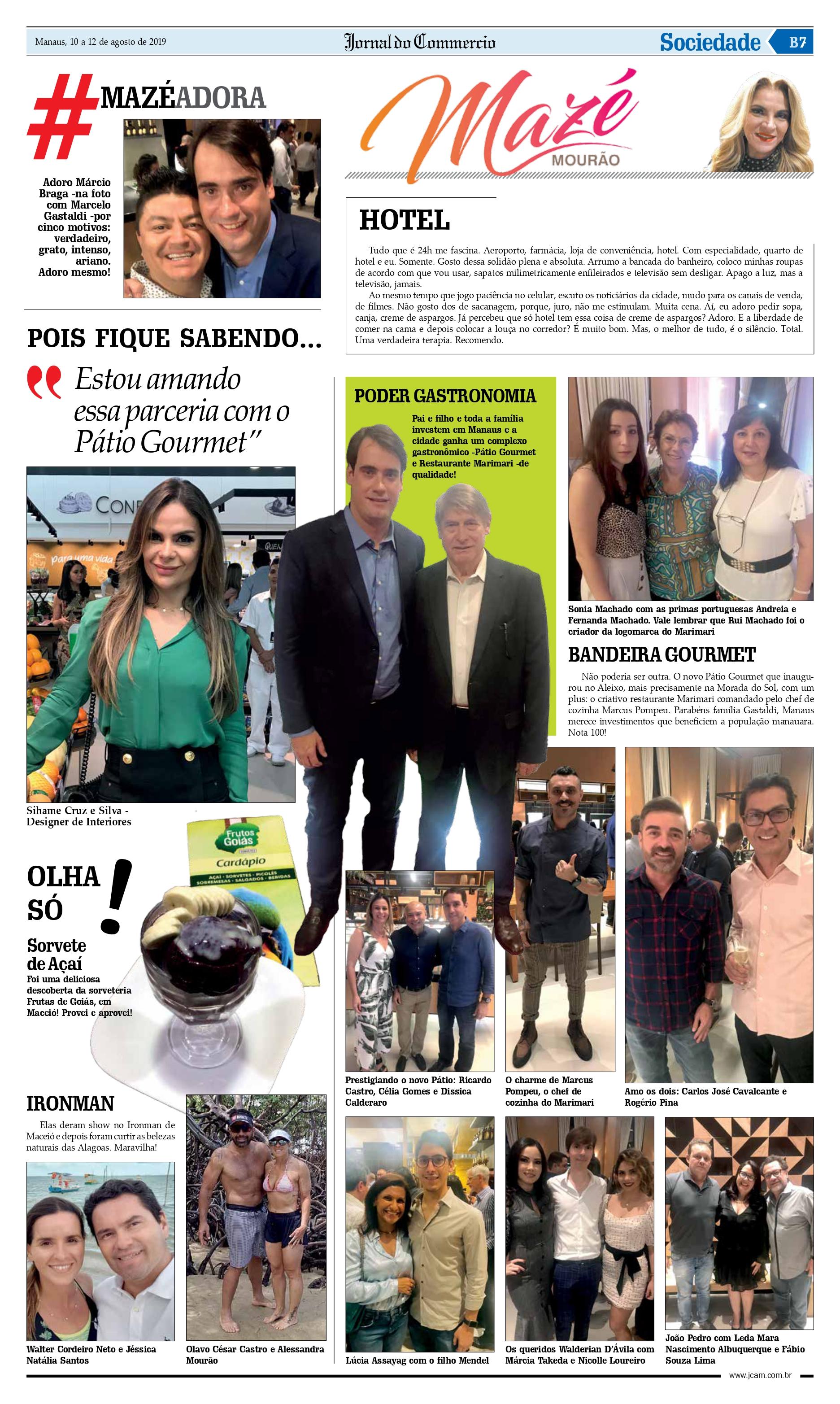 Coluna Social da Mazé Mourão para o Jornal do Commercio
