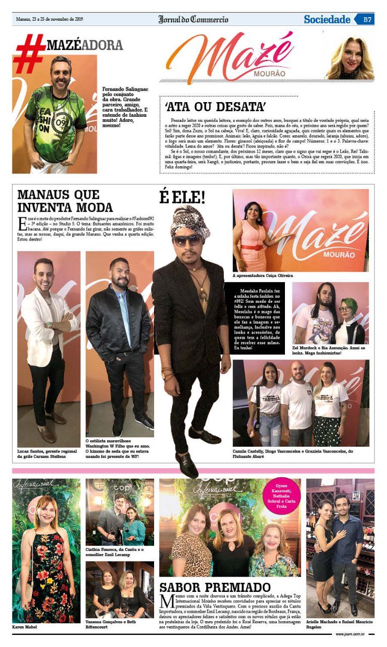 Coluna Social Jornal do Commercio por Mazé Mourão