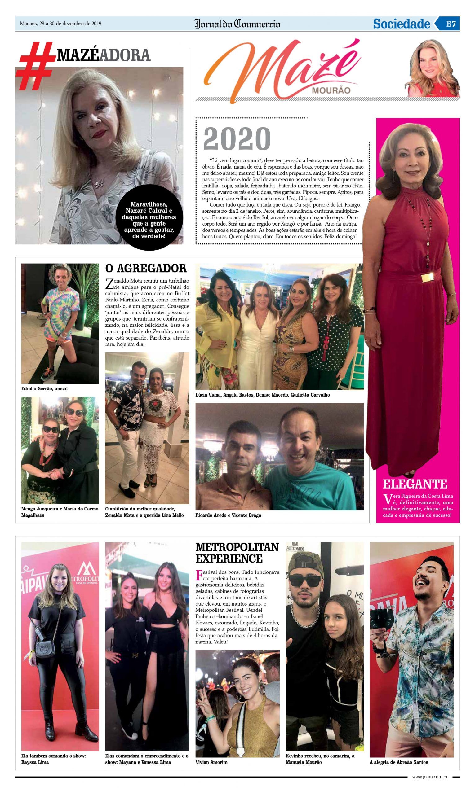 Coluna Social Jornal do Commercio por Mazé Mourão