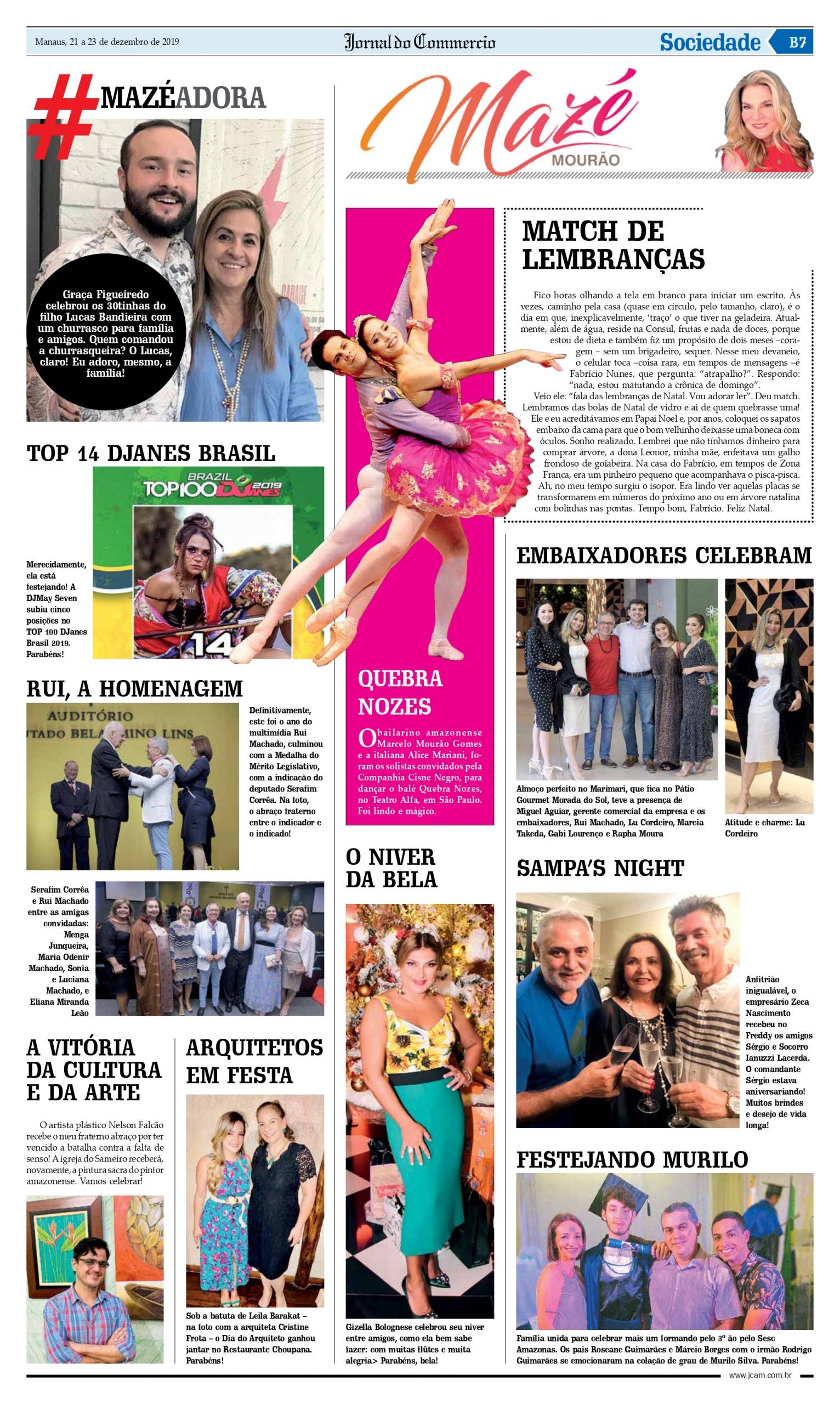 Coluna social Jornal do Commercio - Por Mazé Mourão