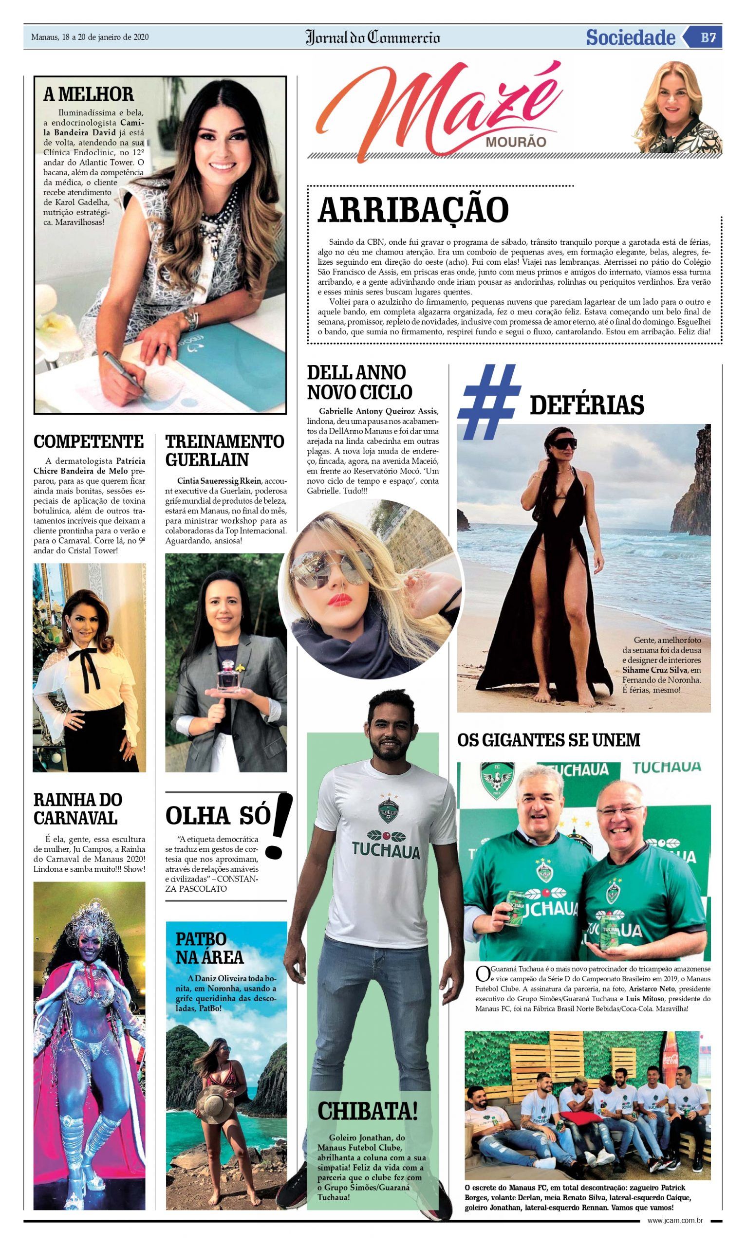 Coluna da Mazé Mourão no Jornal do Commercio