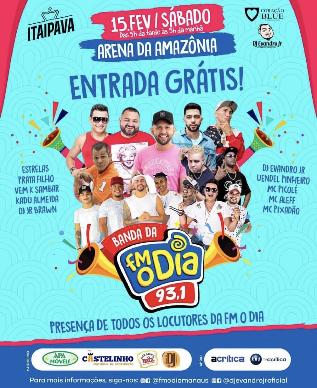 Arena da Amazônia recebe duas grandes bandas do Carnaval Amazonense