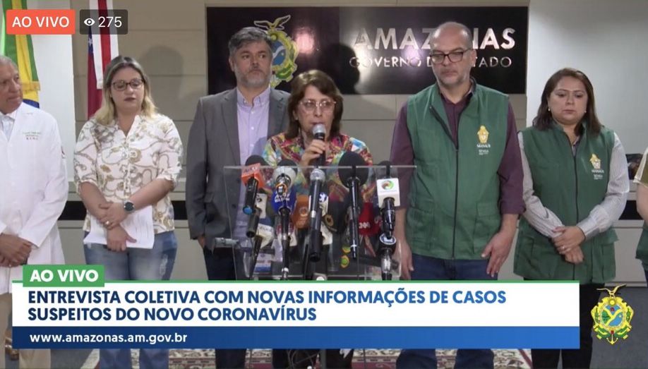 Primeiro caso do novo Coronavírus é confirmado em Manaus