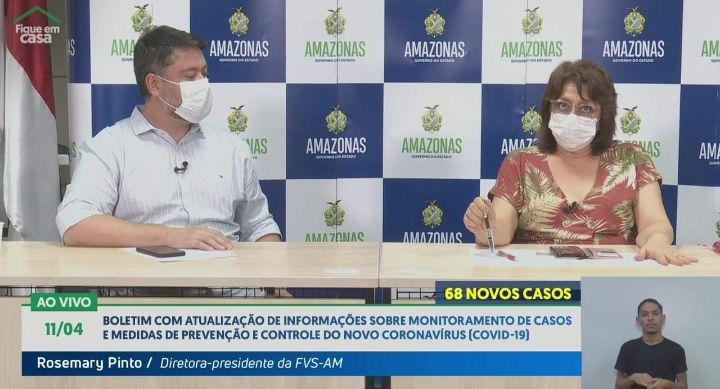 Amazonas contabiliza 68 novos casos de Covid-19