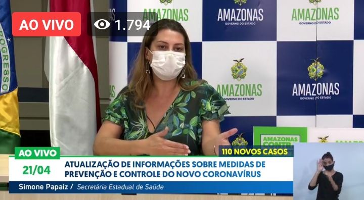Amazonas registra 110 novos casos de Covid-19