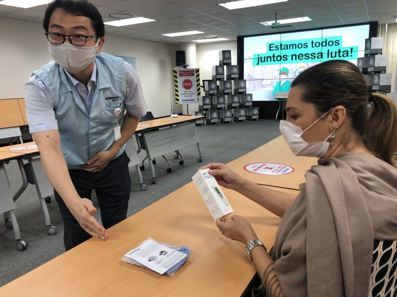Susam recebe doação de 3 mil máscaras e 50 termômetros de empresa coreana