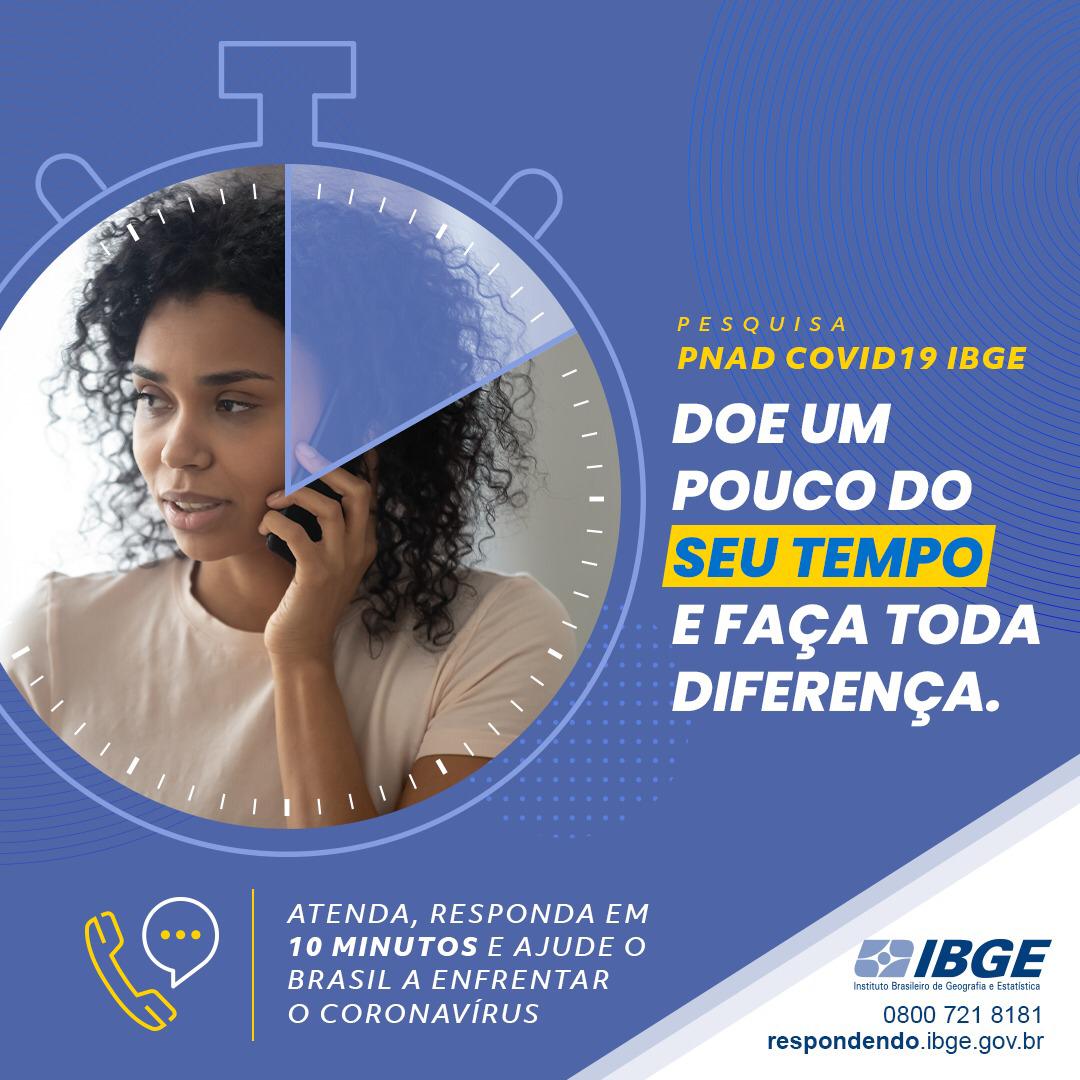 IBGE realiza por telefone a coleta da PNAD Covid19, e pede para que amazonenses colaborem atendendo; saiba mais