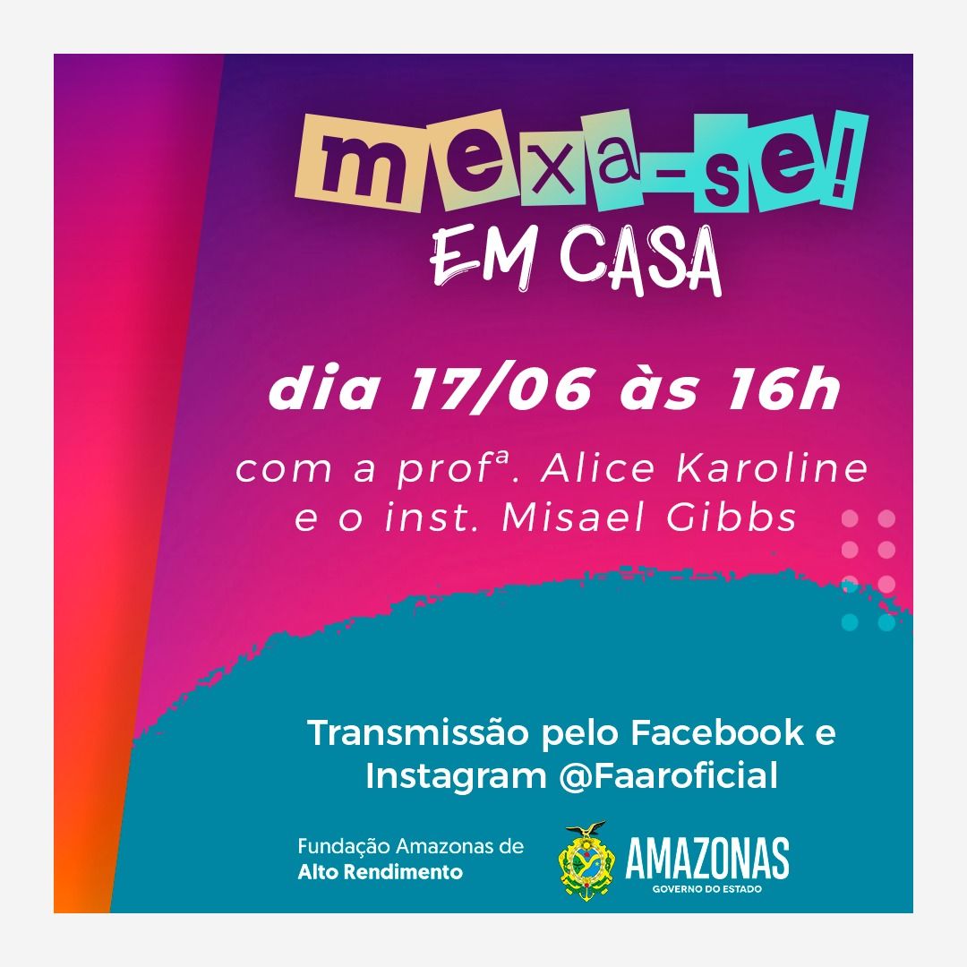 ‘Mexa-se Em Casa’ com Misael Gibbs e Alice Karoline  