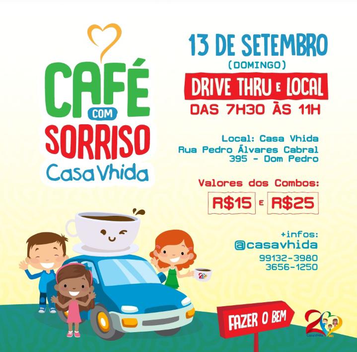 Café com Sorriso: Casa Vhida realiza café da manhã  para arrecadar recursos