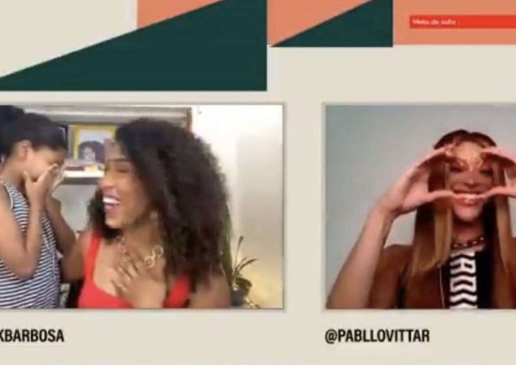 Irmã de Drik Barbosa se emociona ao conhecer Pabllo Vittar em live