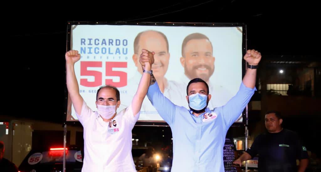 Comício na zona norte emociona final de campanha do primeiro turno de Ricardo Nicolau