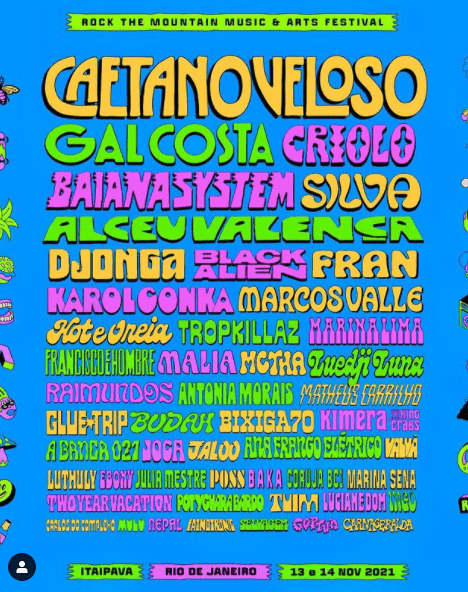 Caetano Veloso e Gal Costa são confirmados no festival Rock the Mountain