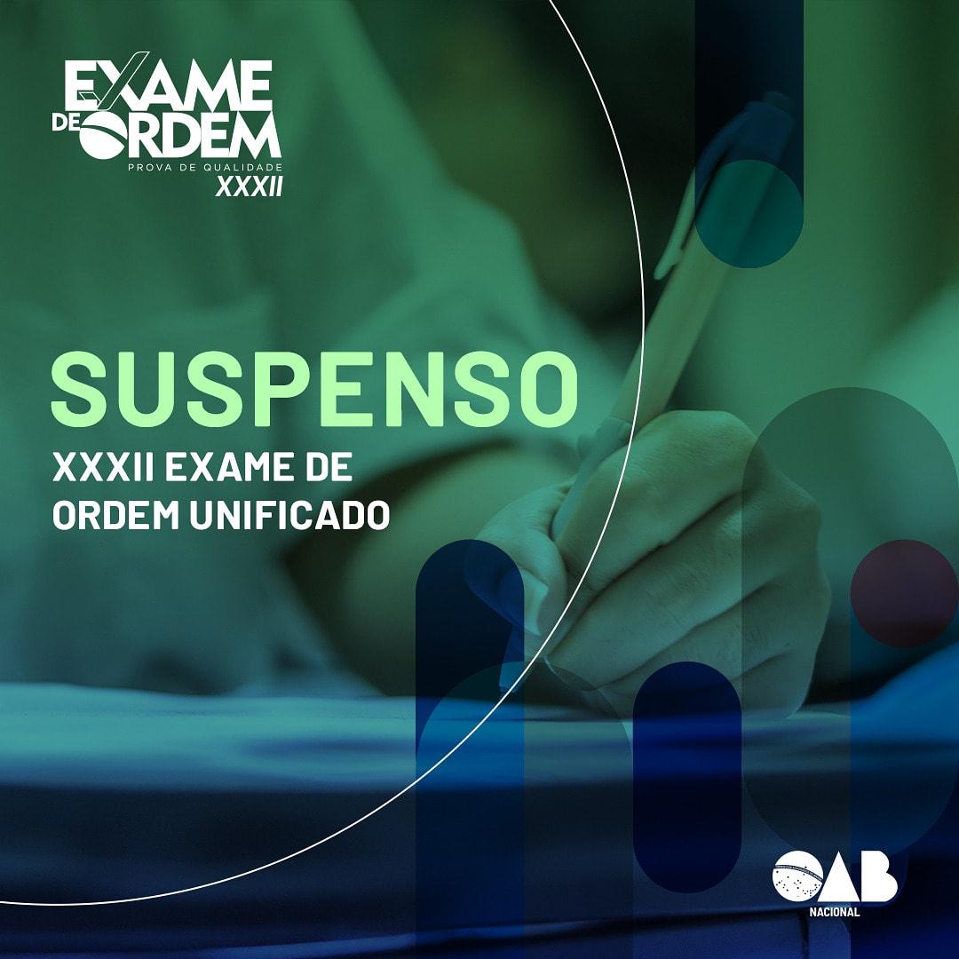 Exame de Ordem suspende realização de prova