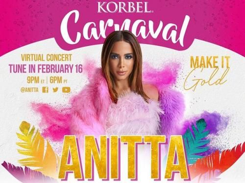 Korbel Carnaval com Anitta, nesta terça-feira