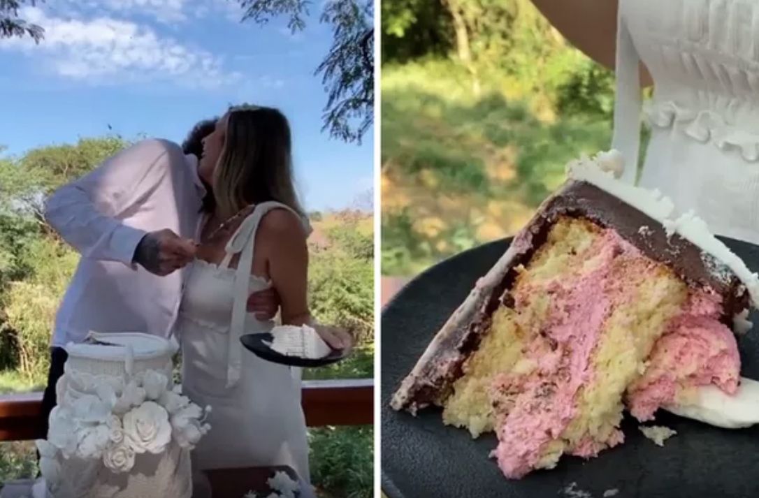 Grávida, Julia Faria anuncia sexo do bebê em café com a família