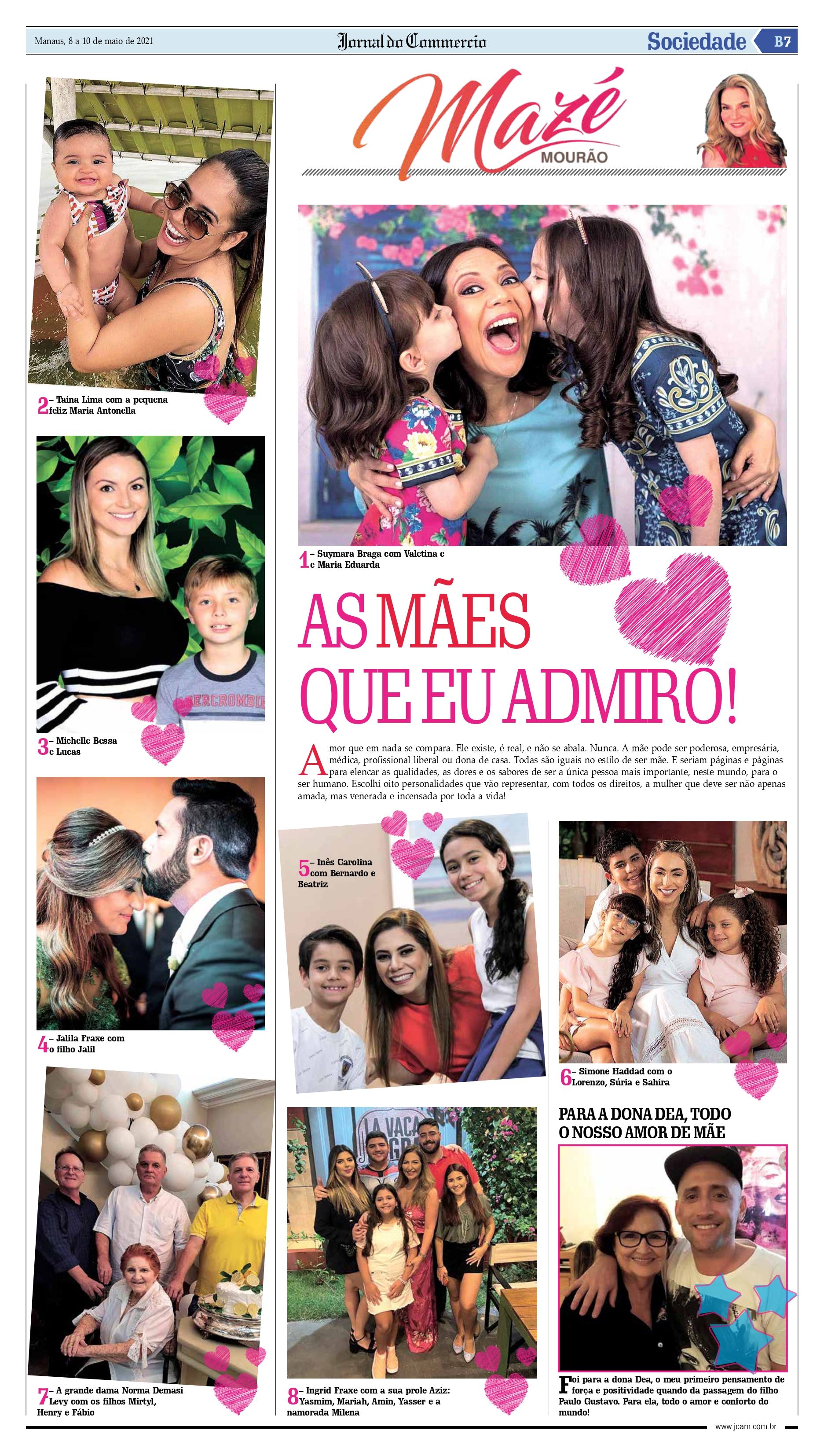 Coluna MZM especial Dia das Mães no Jornal do Commercio