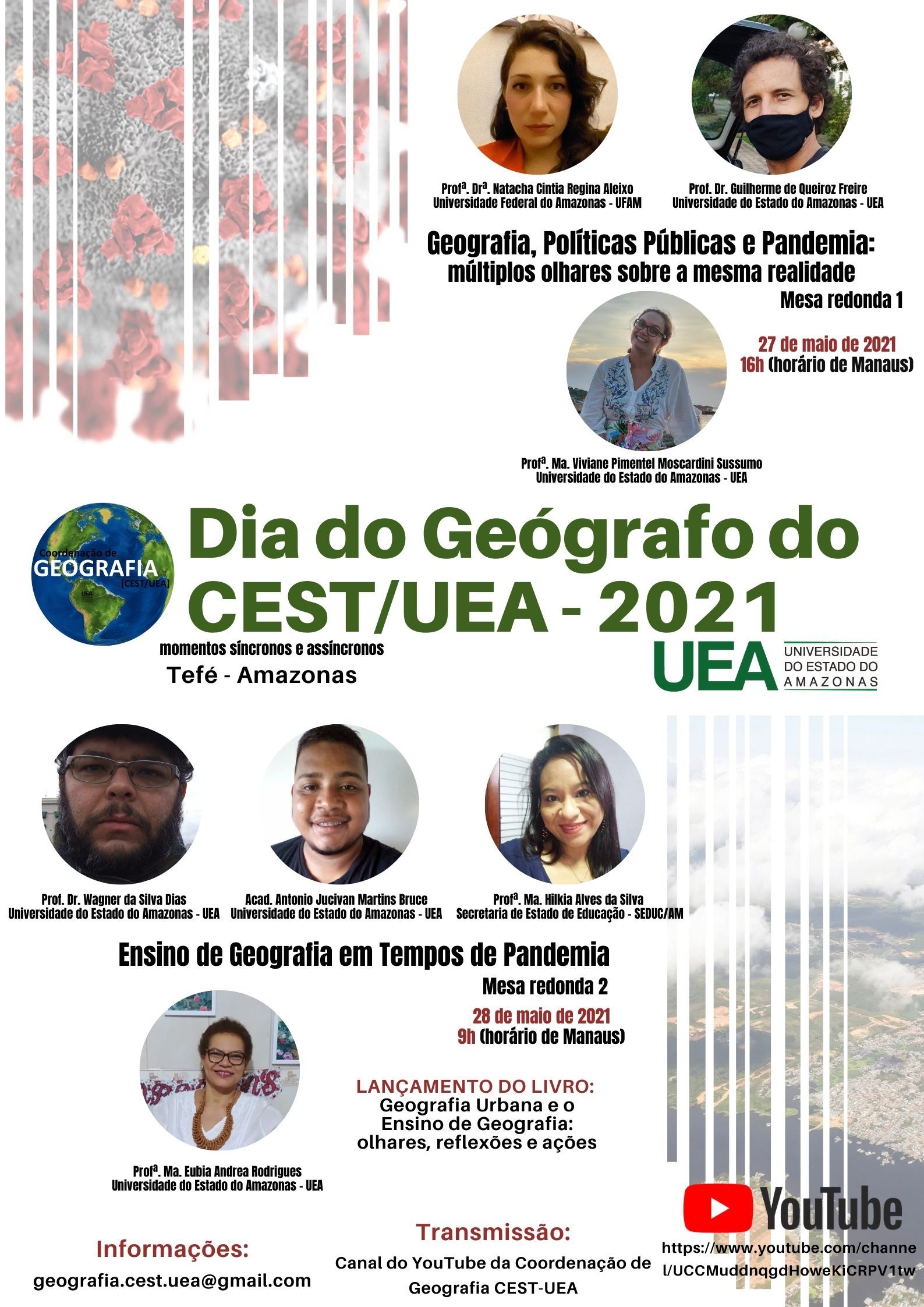 Dia do Geógrafo:  Cest/UEA realiza evento virtual e lançamento de livro