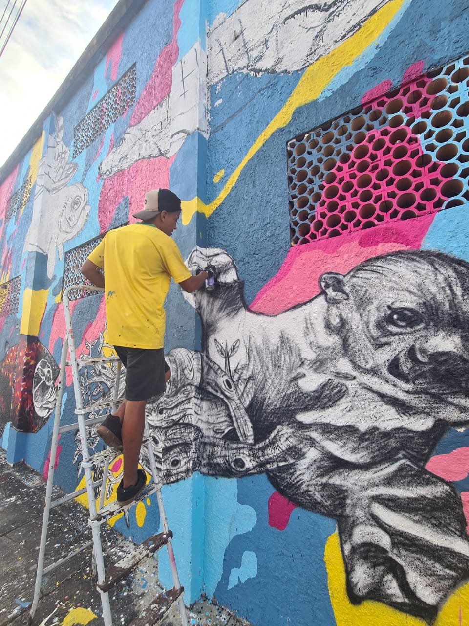 Aquário Amazônico: Artistas inauguram nesta sexta-feira o maior mural de graffiti do Baixo Amazonas