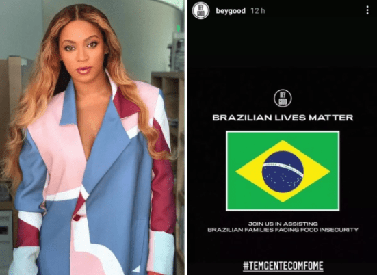 Projeto social de Beyoncé anuncia campanha contra a fome no Brasil