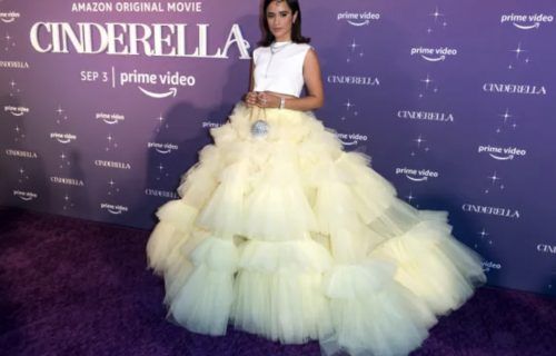 Camila Cabello vai a première de 'Cinderela' com Shawn Mendes