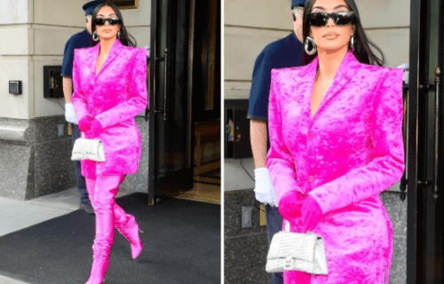 Kim Kardashian usa terno de R$ 31 mil e bolsa de R$ 28 mil
