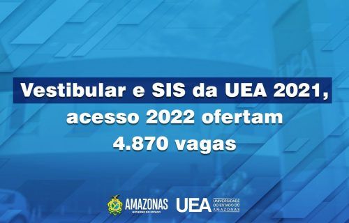 Vestibular e SIS da UEA 2021, acesso 2022, ofertam 4.870 vagas