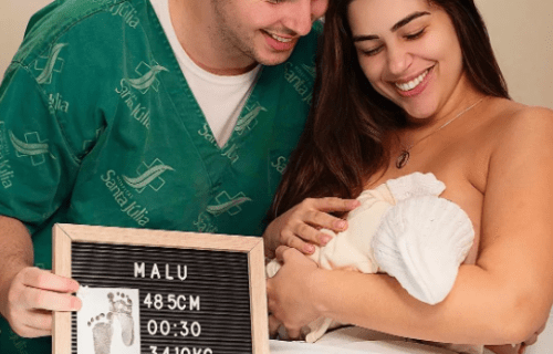 Vivian Amorim dá à luz primeira filha, Malu