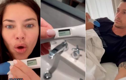 Adriana Lima anuncia terceira gravidez e mostra reação do namorado