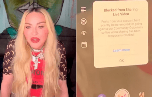Madonna desabafa após ter live bloqueada no Instagram