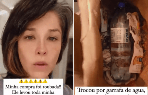 Samara Felippo sofre golpe em compras, e recebe água, papel e isopor