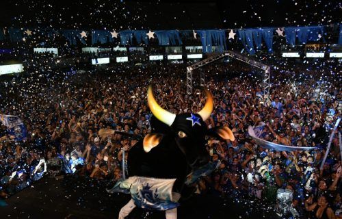Festa da vitória: Caprichoso comemora título com multidão azulada