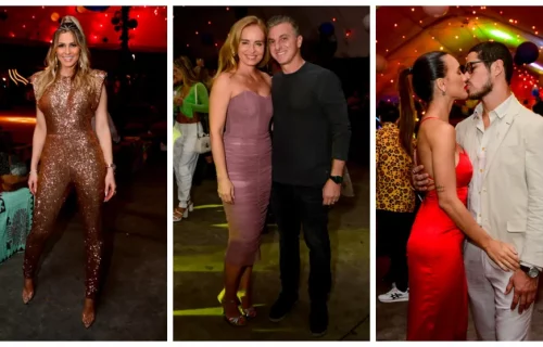Luciano Huck reúne equipe do 'Domingão' e amigos famosos em festa