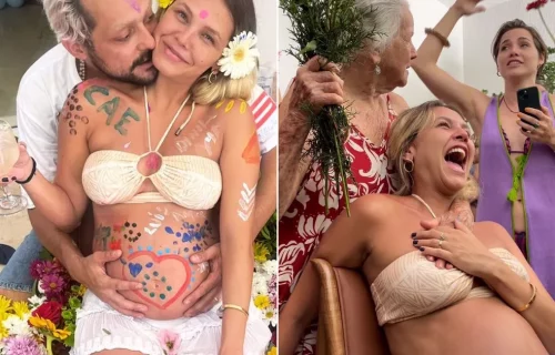 Louise D'Tuani e Eduardo Sterblitch revela nome do primeiro filho