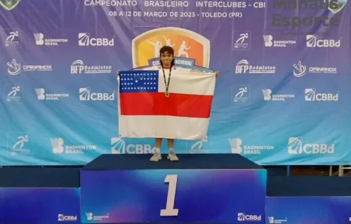 Atleta do ‘Manaus Esportiva' conquista bronze no Campeonato Brasileiro de Badminton