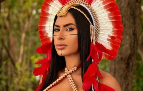 Cunhã do Garantido, Isabelle Nogueira faz ensaio fotográfico que une o ancestral à vanguarda