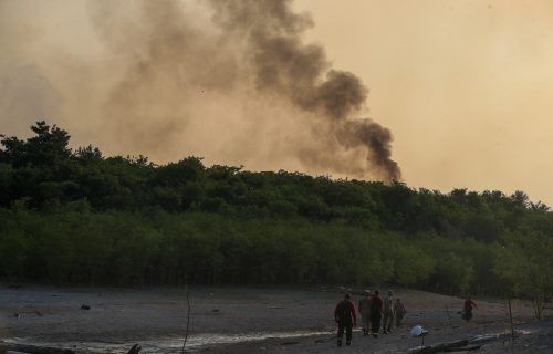 Em Iranduba, Corpo de Bombeiros monta força-tarefa para combater incêndio em área de mata