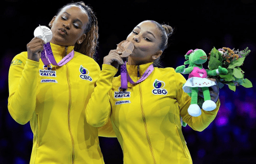 Dobradinha brasileira no Mundial de Ginástica