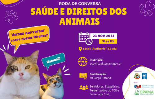 TCE-AM promove roda de conversa sobre saúde e direitos dos animais