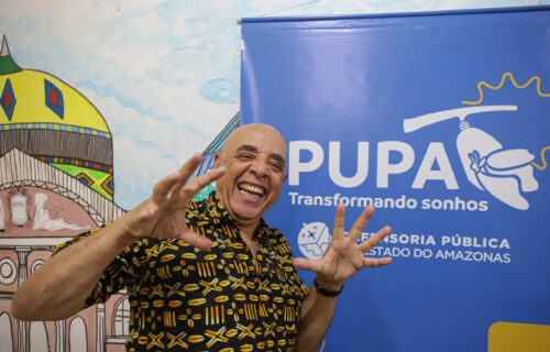 Ator do Castelo Rá-Tim-Bum participa de encontro com socioeducandos, em Manaus