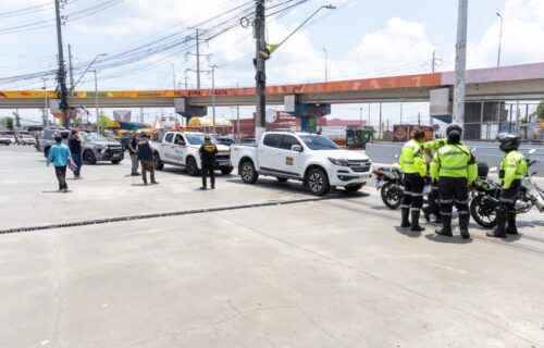 Fiscalização eleitoral acompanha remoção de dois minitrios irregulares em Manaus
